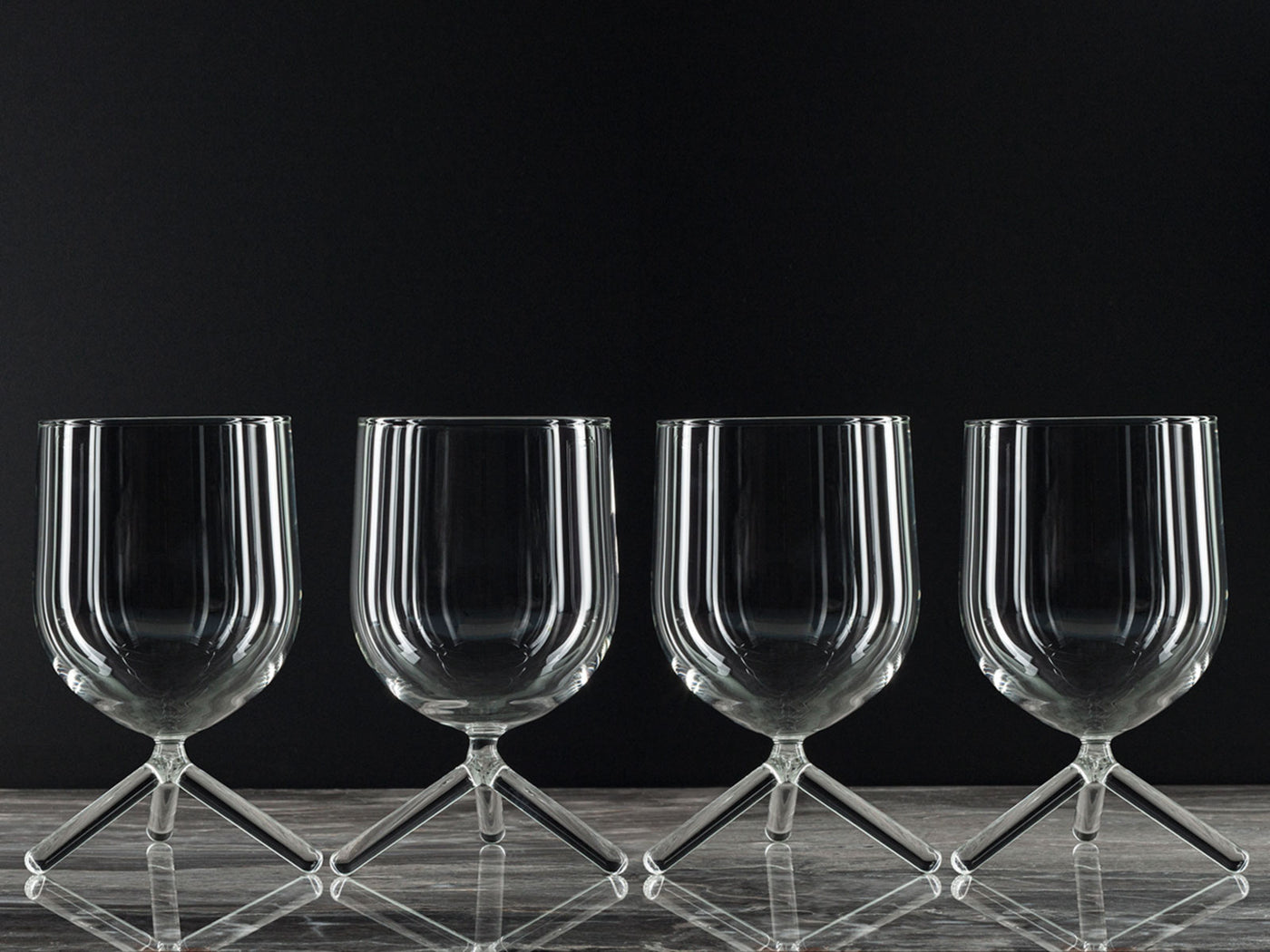 Tripod Marten Baptist Beer Glasses, Set of 4 Glasses